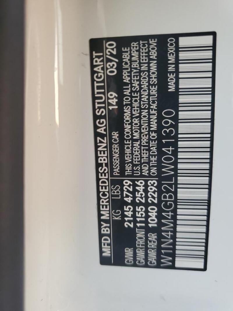 2020 MERCEDES-BENZ GLB 250 - W1N4M4GB2LW041390 | SeoVin.biz