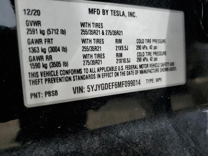 2021 TESLA MODEL Y - 5YJYGDEF6MF099014 | SeoVin.biz