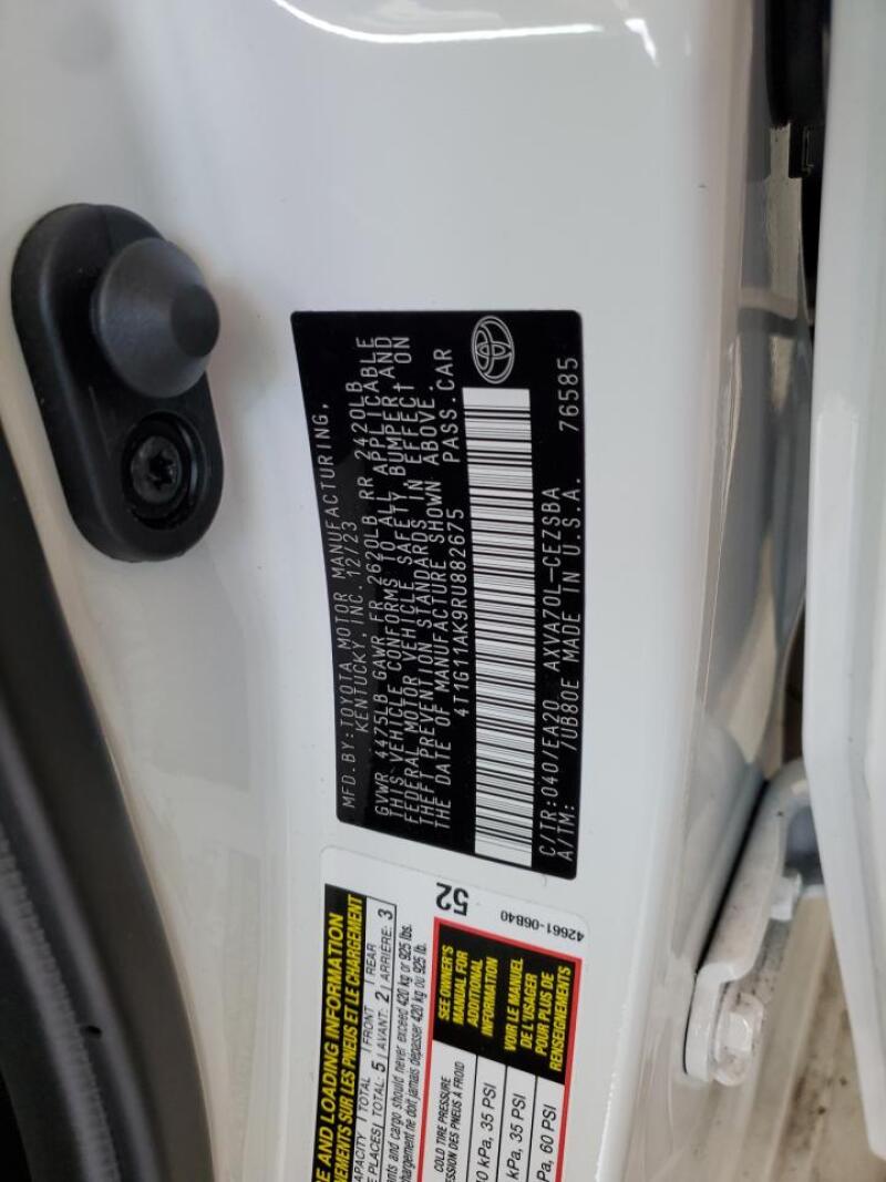 2024 TOYOTA CAMRY SE NIGHT SHADE - 4T1G11AK9RU882675 | SeoVin.biz