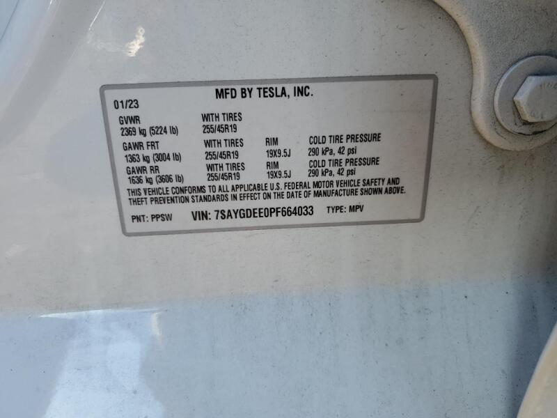 2023 TESLA MODEL Y - 7SAYGDEE0PF664033 | SeoVin.biz