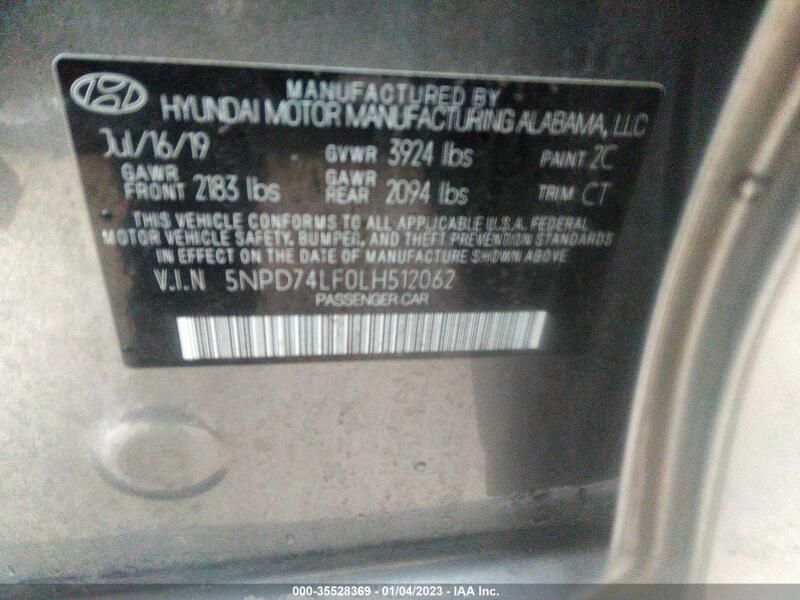 2020 HYUNDAI ELANTRA SE - 5NPD74LF0LH512062 | SeoVin.biz