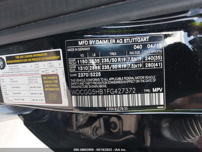 2015 MERCEDES-BENZ GLK 350 - WDCGG5HB1FG427372 | SeoVin.biz