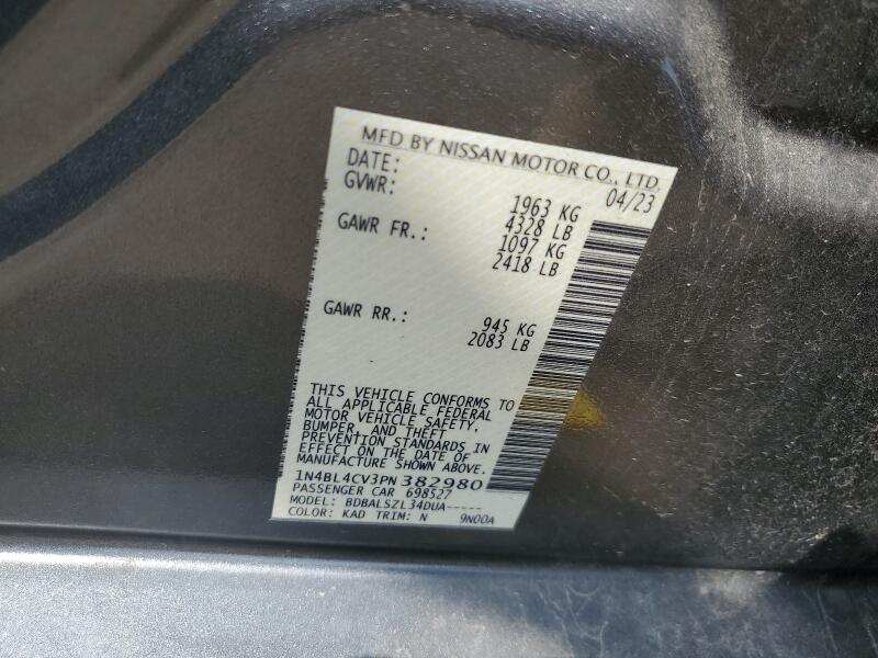 2023 NISSAN ALTIMA SR - 1N4BL4CV3PN382980 | SeoVin.biz