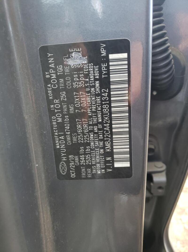 2019 HYUNDAI TUCSON SE - KM8J2CA42KU881342 | SeoVin.biz