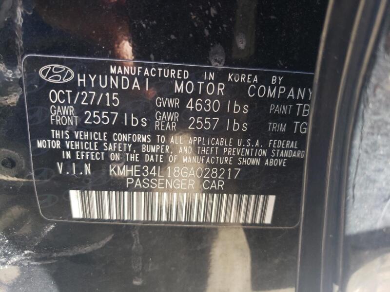2016 HYUNDAI SONATA HYBRID - KMHE34L18GA028217 | SeoVin.biz