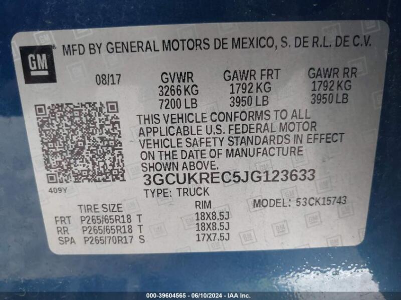 2018 CHEVROLET SILVERADO 1500 2LT - 3GCUKREC5JG123633 | SeoVin.biz