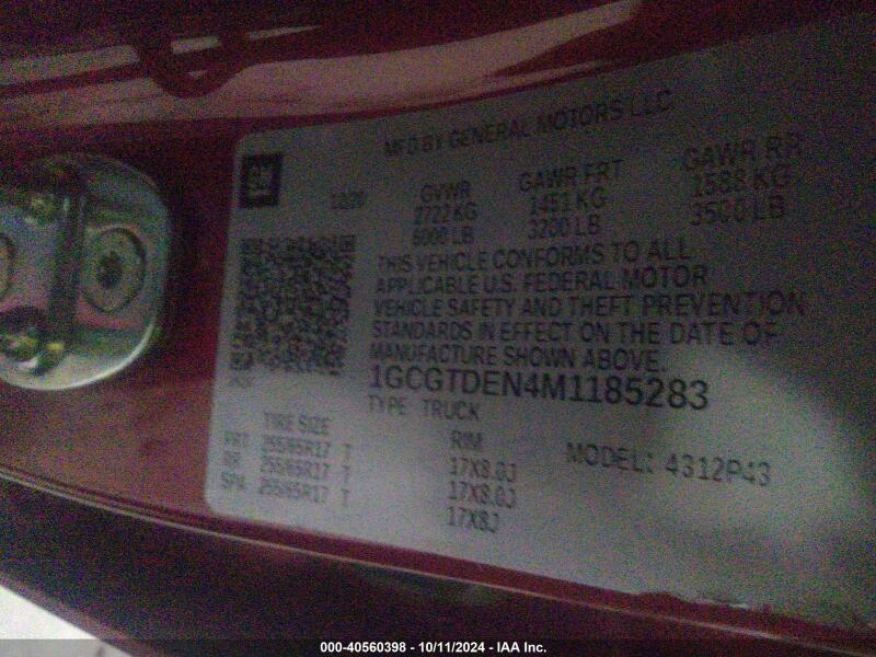 2021 CHEVROLET COLORADO 4WD SHORT BOX Z71 - 1GCGTDEN4M1185283 | SeoVin.biz
