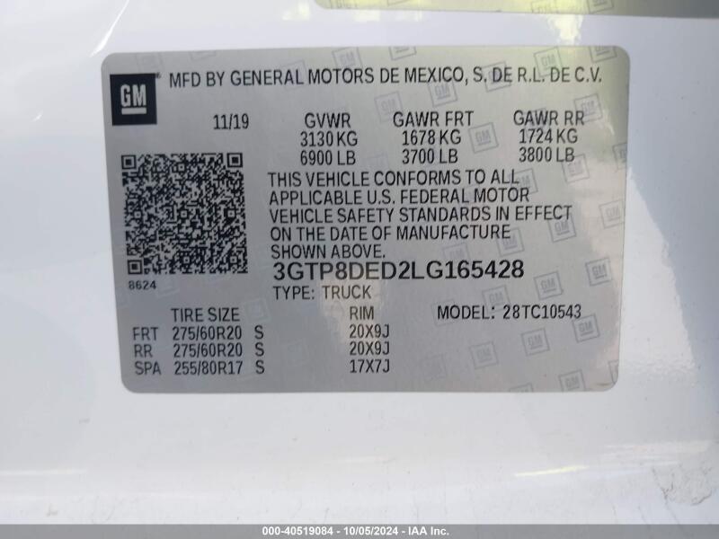 2020 GMC SIERRA 1500 2WD SHORT BOX SLT - 3GTP8DED2LG165428 | SeoVin.biz