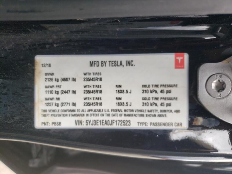 2018 TESLA MODEL 3 - 5YJ3E1EA0JF172523 | SeoVin.biz