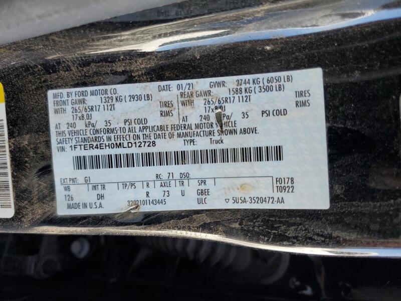2021 FORD RANGER XL - 1FTER4EH0MLD12728 | SeoVin.biz