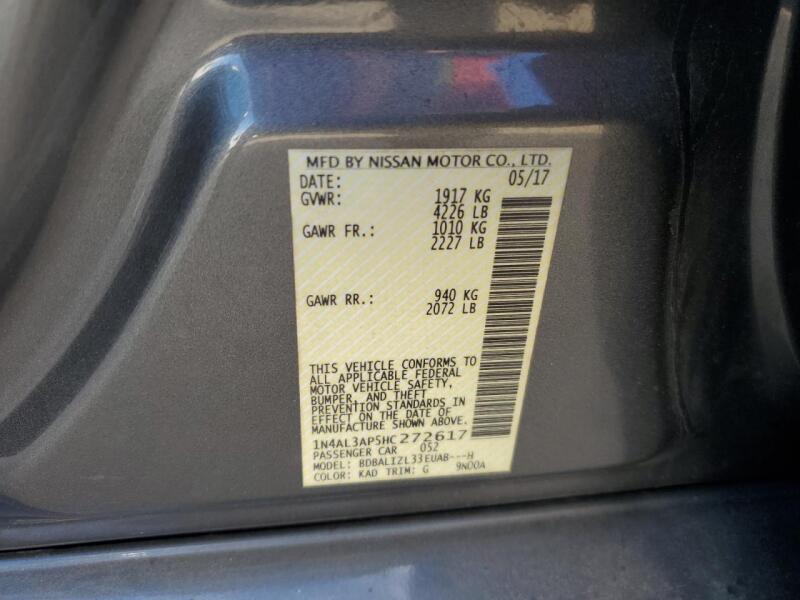 2017 NISSAN ALTIMA 2.5 - 1N4AL3AP5HC272617 | SeoVin.biz