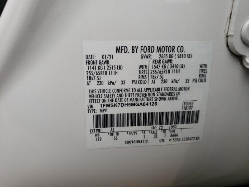 2021 FORD EXPLORER XLT - 1FMSK7DH5MGA84126 | SeoVin.biz