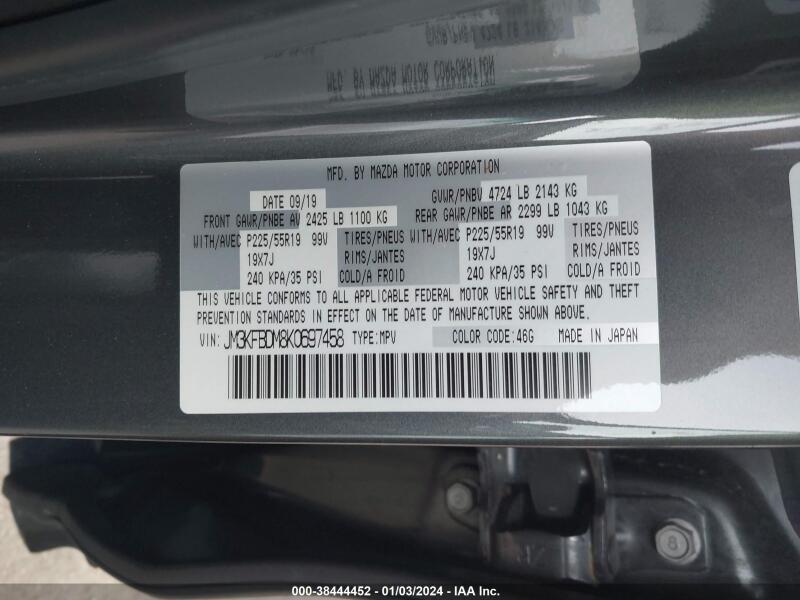 2019 MAZDA CX-5 GRAND TOURING - JM3KFBDM8K0697458 | SeoVin.biz