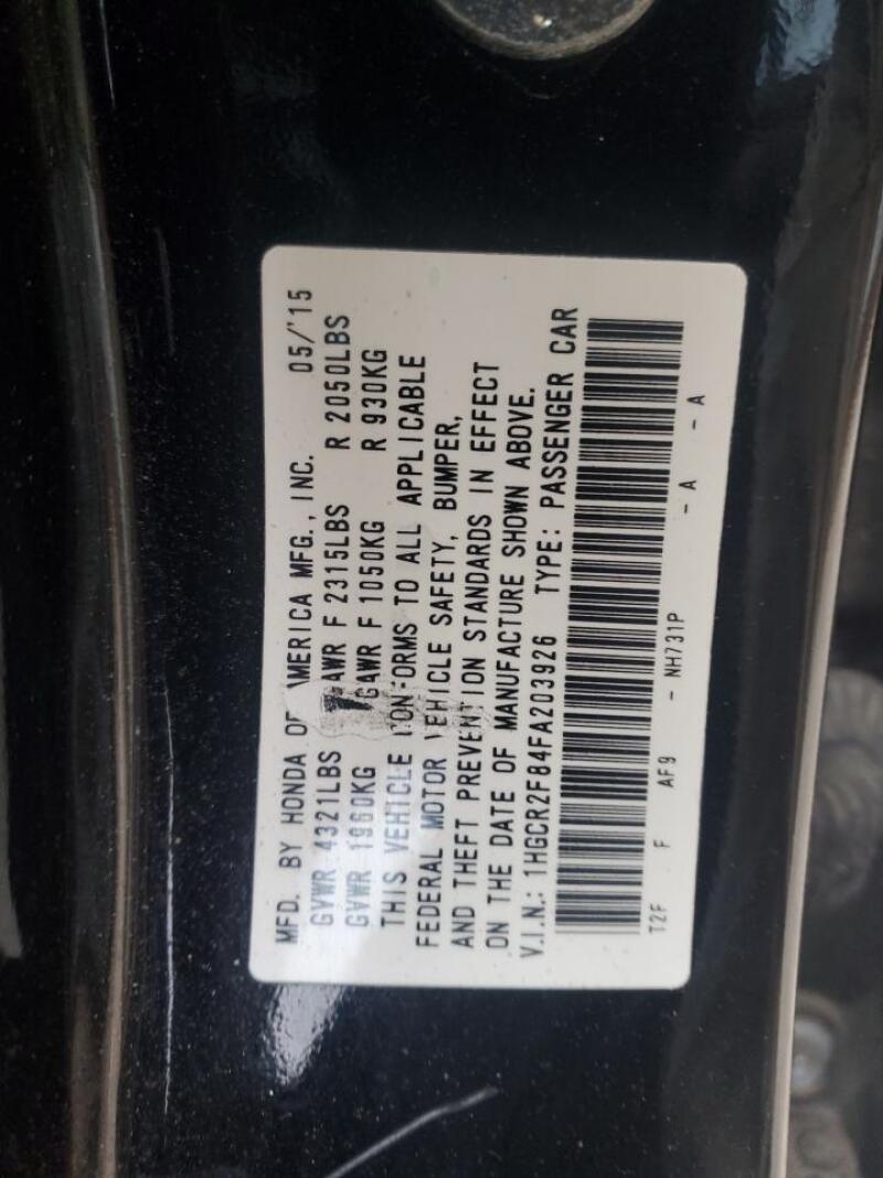 2015 HONDA ACCORD EXL - 1HGCR2F84FA203926 | SeoVin.biz
