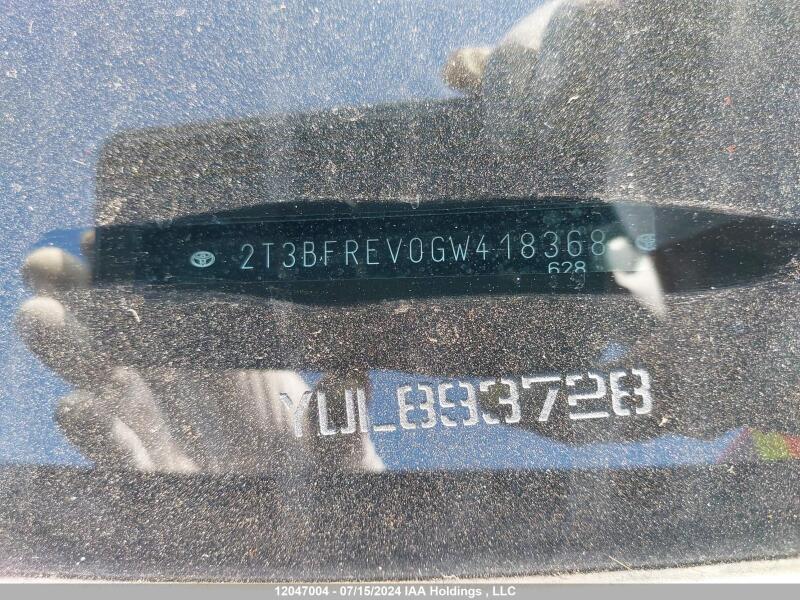 2016 TOYOTA RAV4 LE - 2T3BFREV0GW418368 | SeoVin.biz