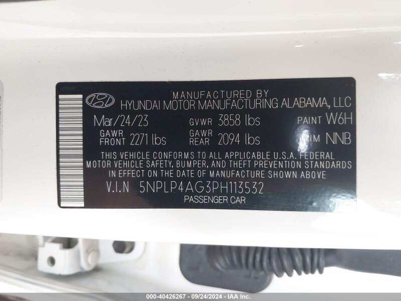 2023 HYUNDAI ELANTRA LIMITED - 5NPLP4AG3PH113532 | SeoVin.biz