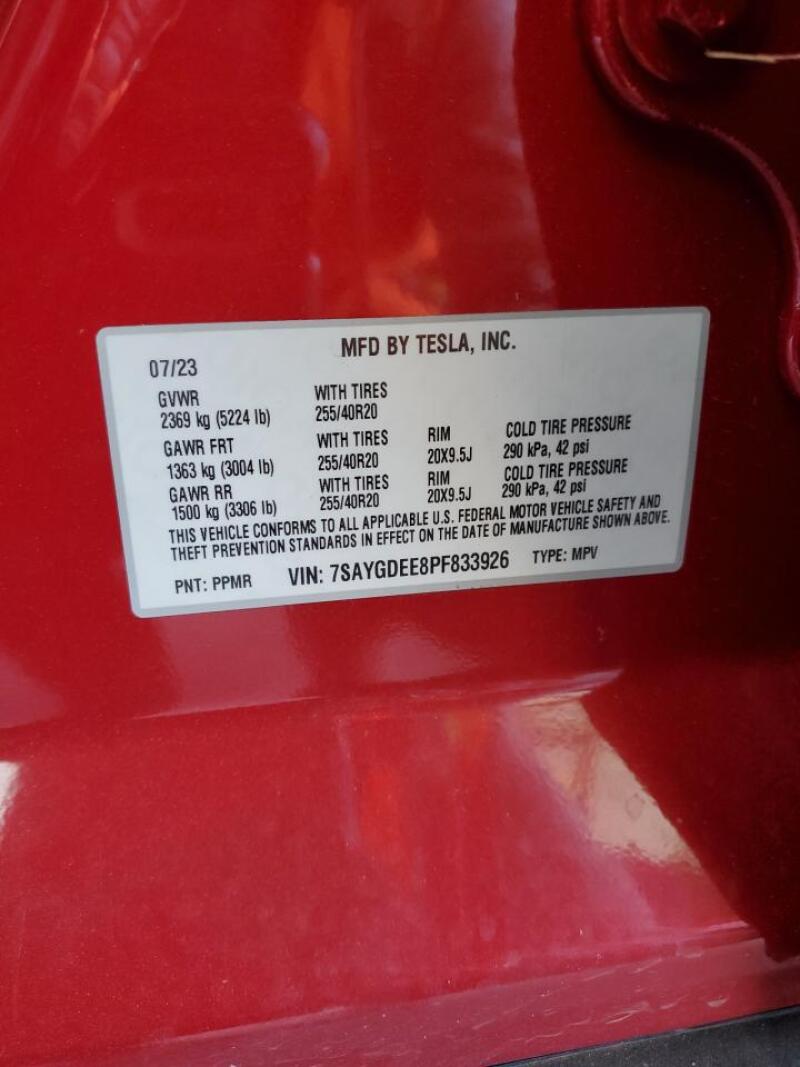 2023 TESLA MODEL Y - 7SAYGDEE8PF833926 | SeoVin.biz