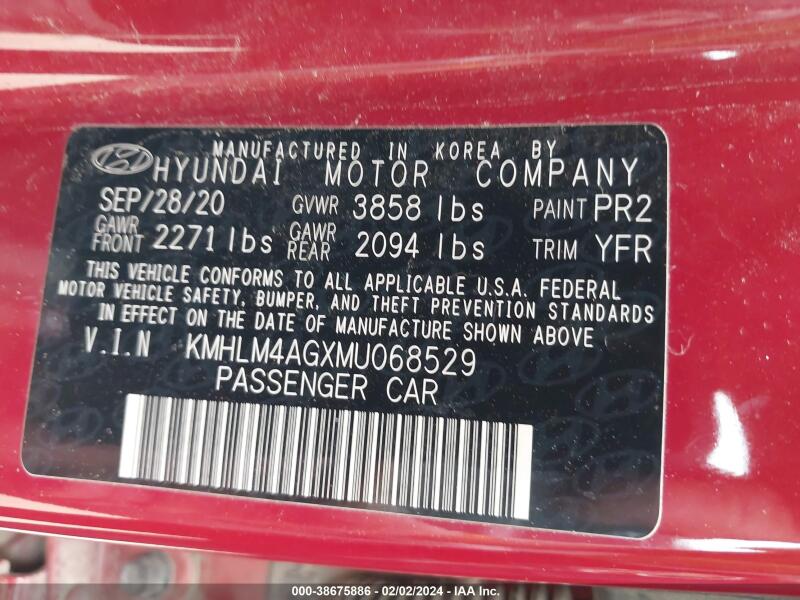 2021 HYUNDAI ELANTRA SEL - KMHLM4AGXMU068529 | SeoVin.biz