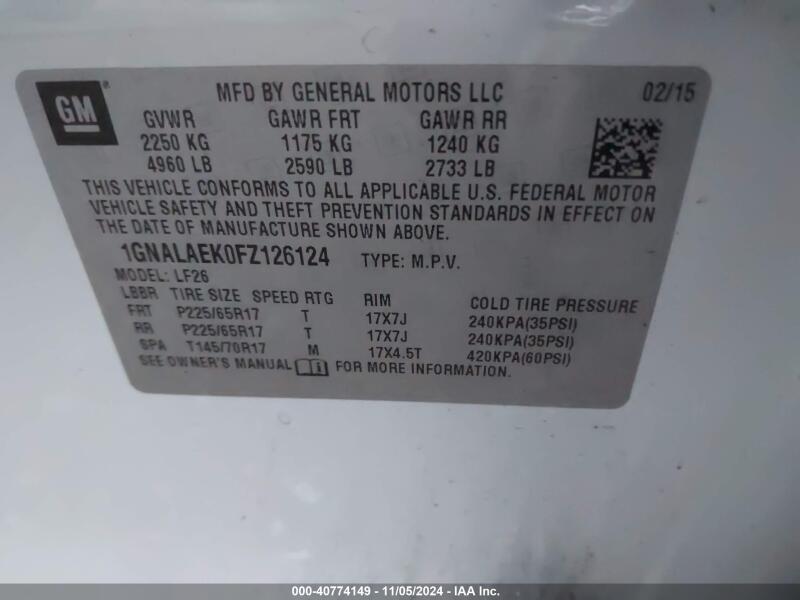 2015 CHEVROLET EQUINOX LS - 1GNALAEK0FZ126124 | SeoVin.biz