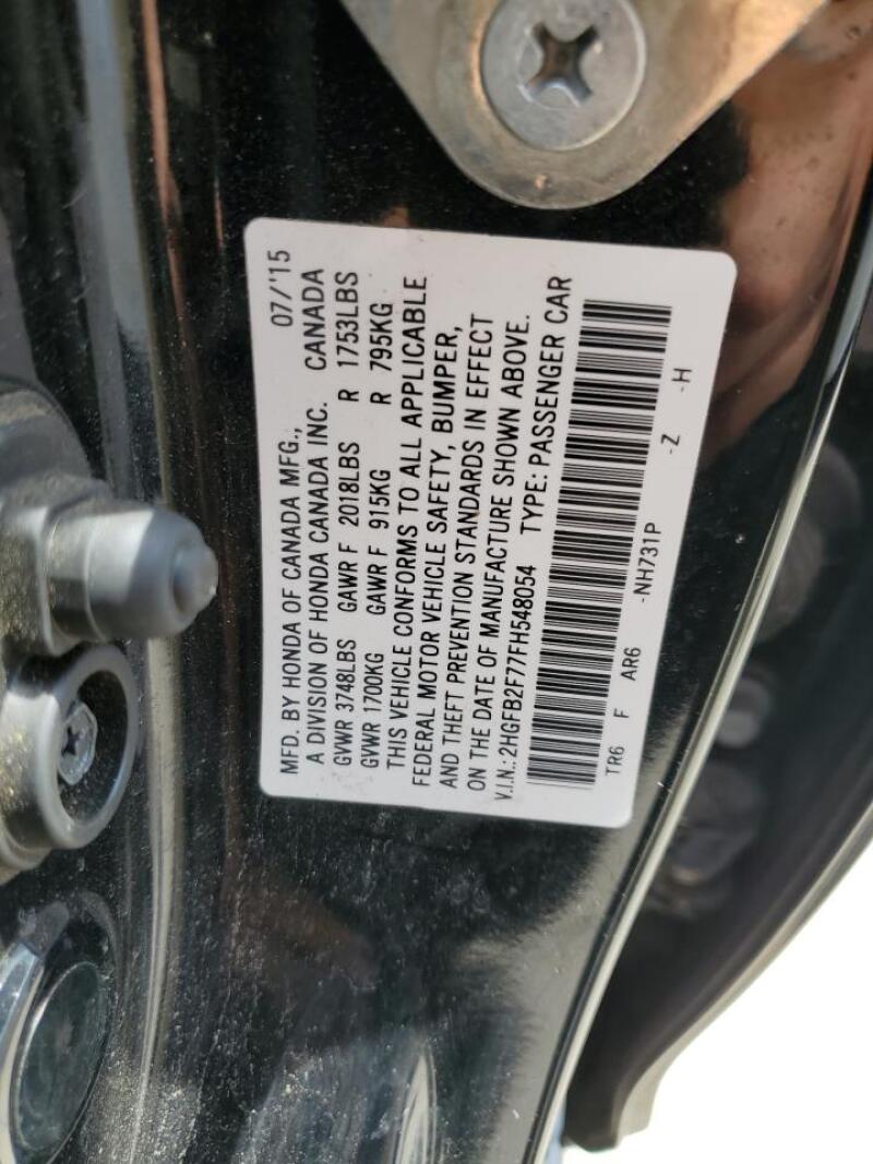 2015 HONDA CIVIC SE - 2HGFB2F77FH548054 | SeoVin.biz