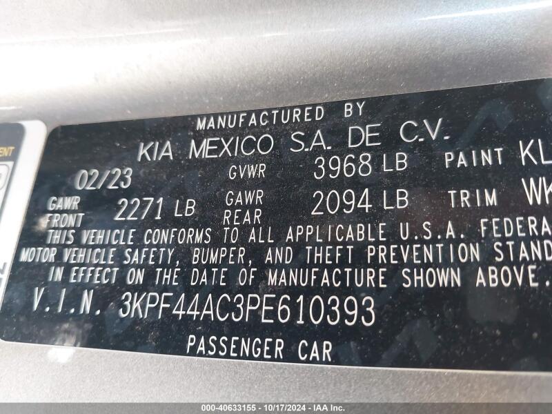 2023 KIA FORTE GT - 3KPF44AC3PE610393 | SeoVin.biz