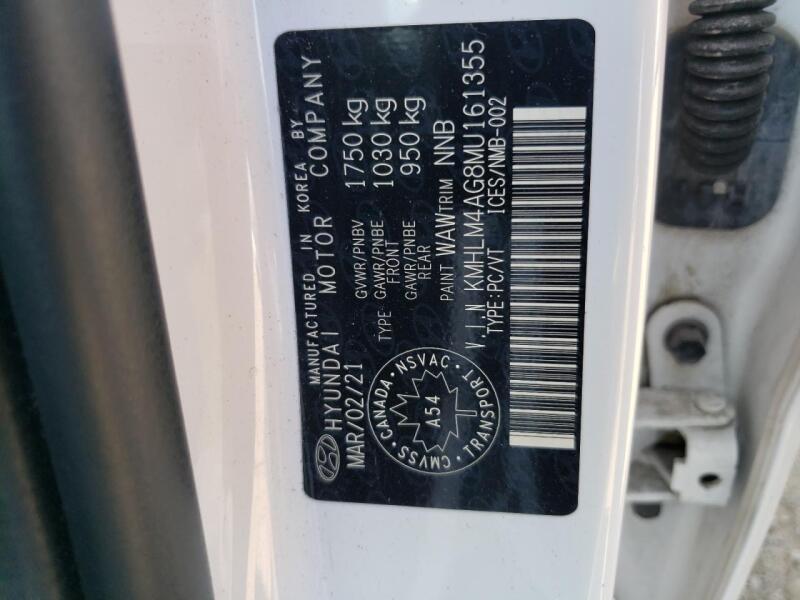2021 HYUNDAI ELANTRA SEL - KMHLM4AG8MU161355 | SeoVin.biz
