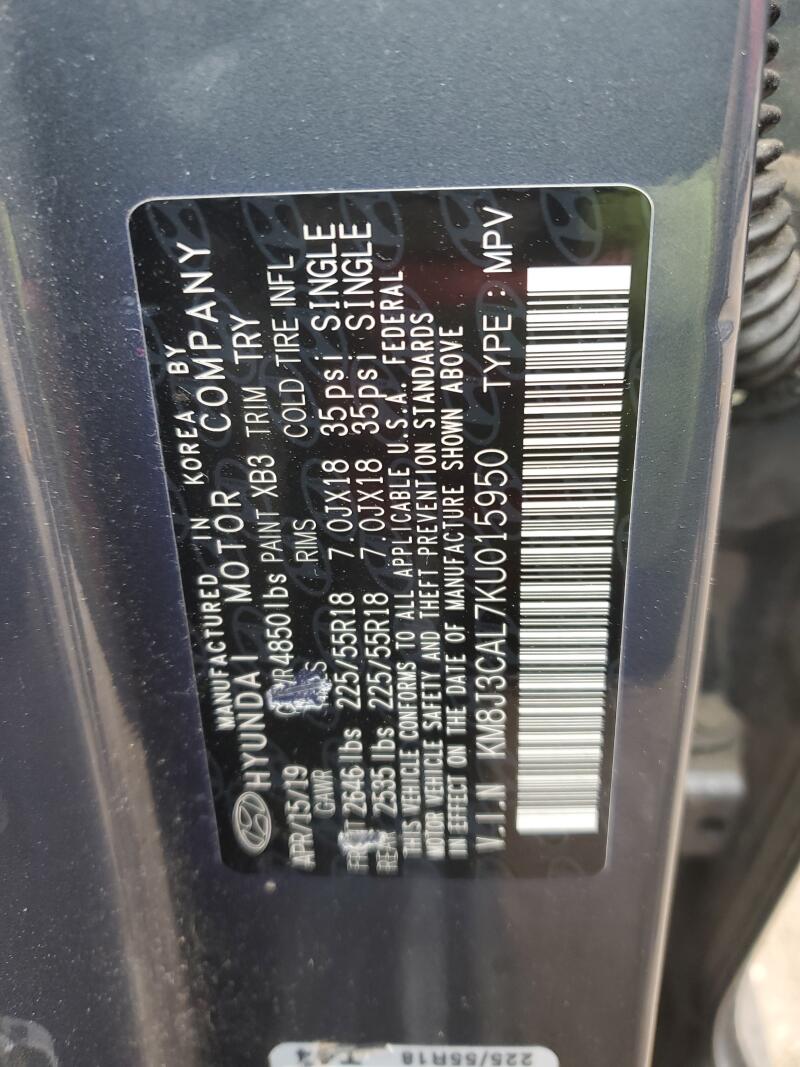 2019 HYUNDAI TUCSON LIMITED - KM8J3CAL7KU015950 | SeoVin.biz
