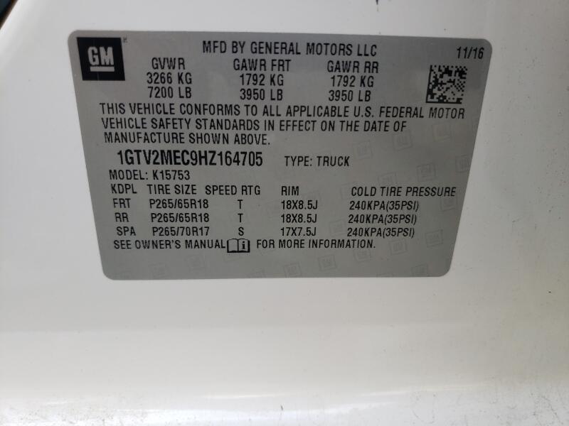 2017 GMC SIERRA K1500 SLE - 1GTV2MEC9HZ164705 | SeoVin.biz
