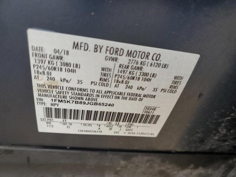 2018 FORD EXPLORER - 1FM5K7B89JGB65240 | SeoVin.biz