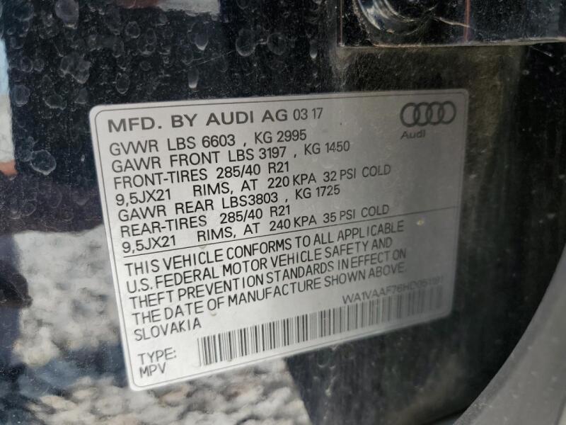 2017 AUDI Q7 PRESTIGE - WA1VAAF76HD051191 | SeoVin.biz