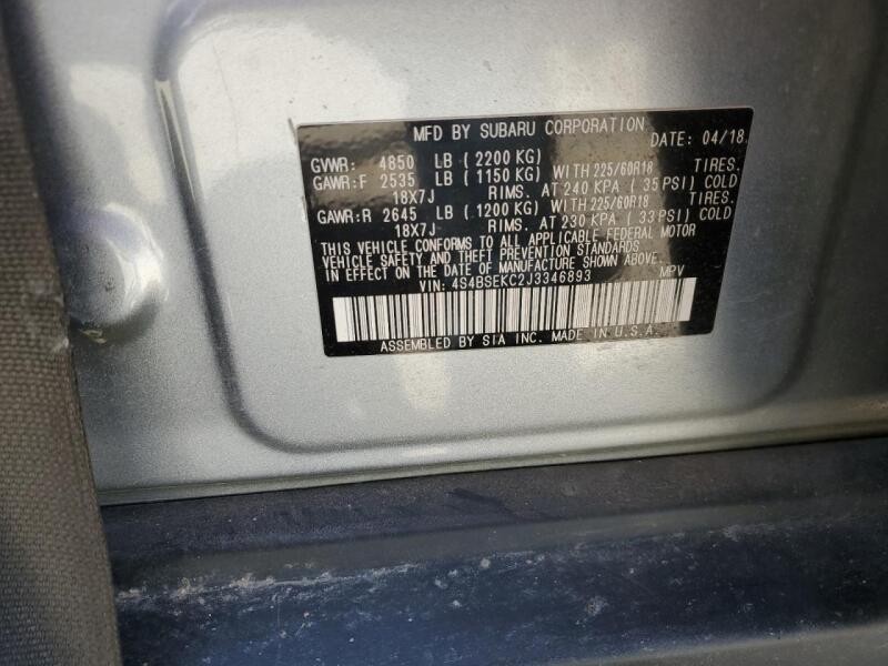2018 SUBARU OUTBACK 3.6R LIMITED - 4S4BSEKC2J3346893 | SeoVin.biz