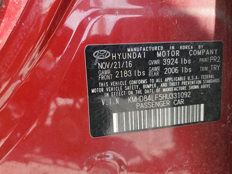 2017 HYUNDAI ELANTRA SE - KMHD84LF5HU331092 | SeoVin.biz