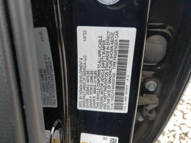 2022 HONDA ACCORD SPORT SE - 1HGCV1F44NA097432 | SeoVin.biz