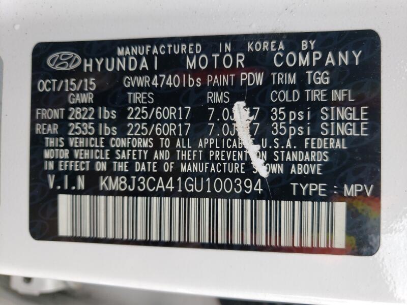 2016 HYUNDAI TUCSON LIMITED - KM8J3CA41GU100394 | SeoVin.biz