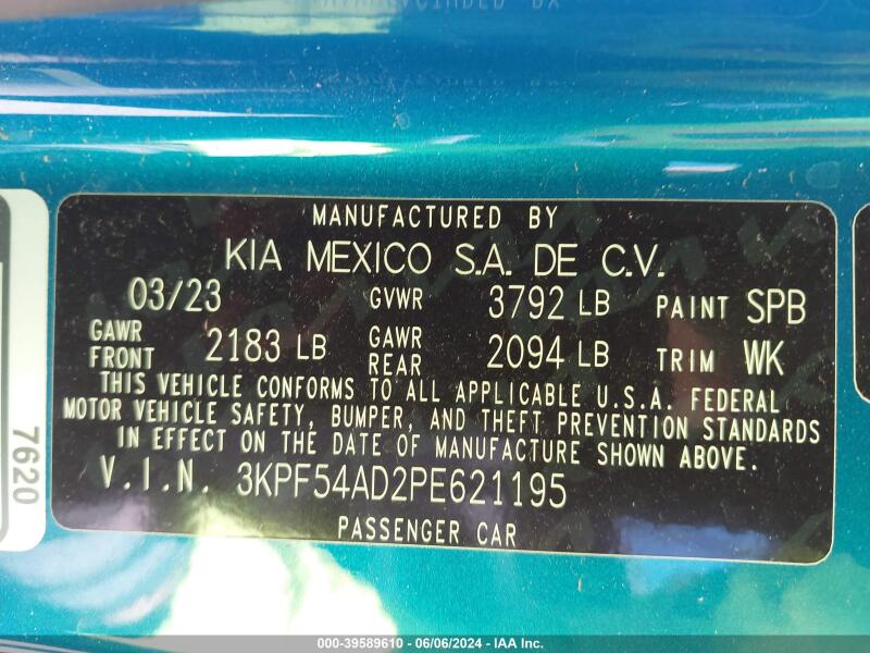 2023 KIA FORTE GT-LINE - 3KPF54AD2PE621195 | SeoVin.biz