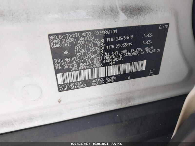2019 TOYOTA RAV4 XLE PREMIUM - JTMC1RFV9KD013066 | SeoVin.biz