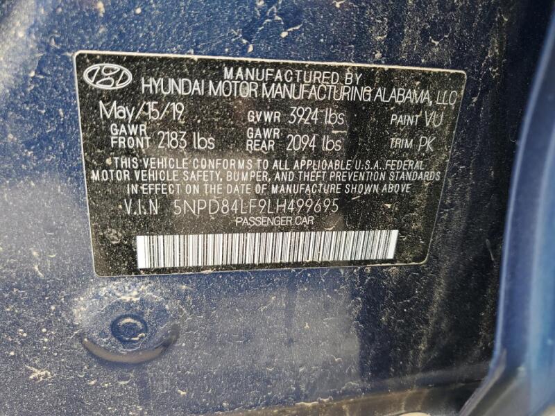 2020 HYUNDAI ELANTRA SEL - 5NPD84LF9LH499695 | SeoVin.biz