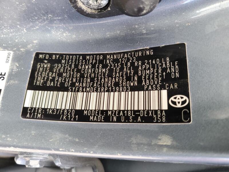 2024 TOYOTA COROLLA LE - 5YFB4MDEXRP119803 | SeoVin.biz