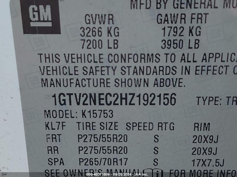 2017 GMC SIERRA 1500 SLT - 1GTV2NEC2HZ192156 | SeoVin.biz