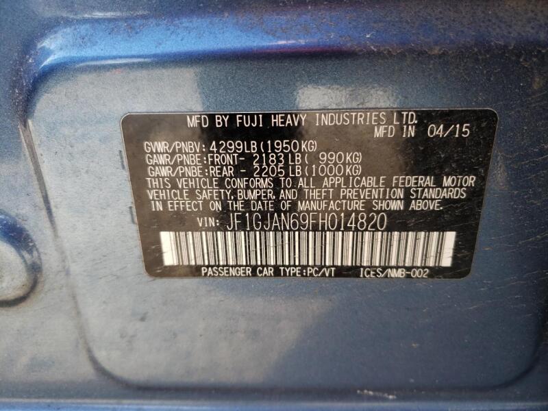 2015 SUBARU IMPREZA LIMITED - JF1GJAN69FH014820 | SeoVin.biz