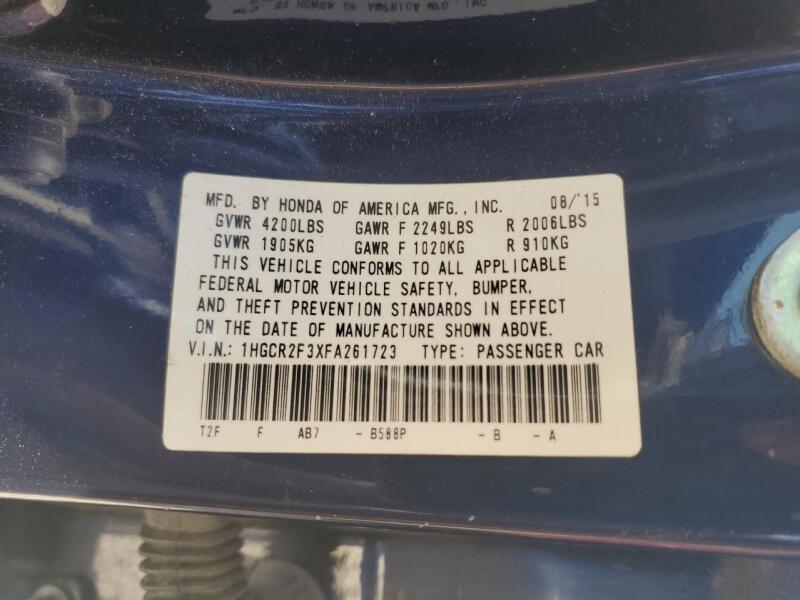 2015 HONDA ACCORD LX - 1HGCR2F3XFA261723 | SeoVin.biz