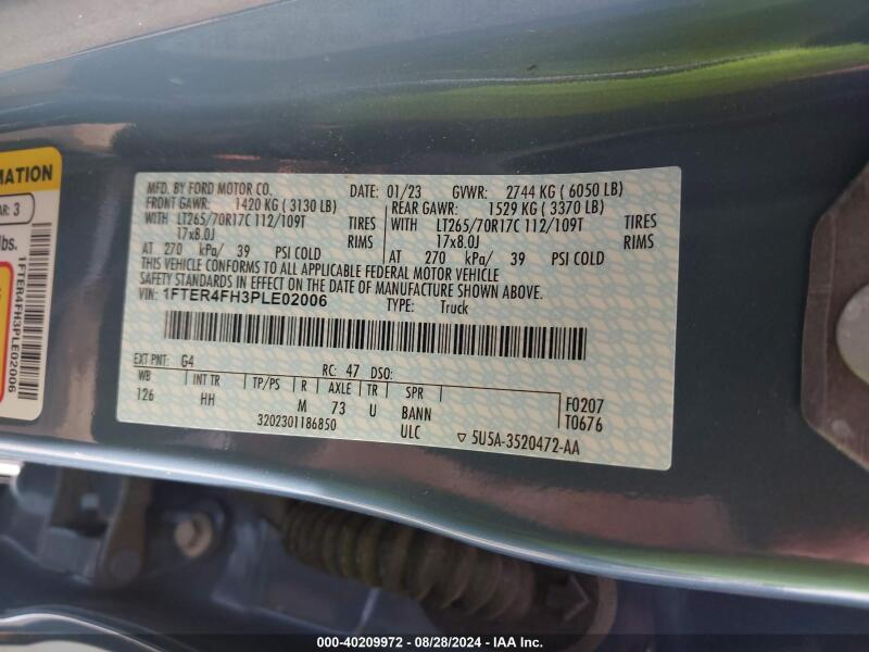 2023 FORD RANGER LARIAT - 1FTER4FH3PLE02006 | SeoVin.biz