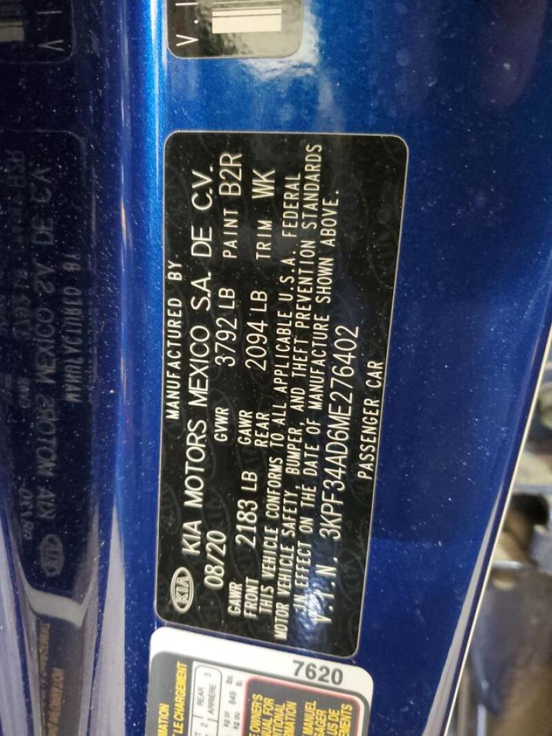 2021 KIA FORTE GT LINE - 3KPF34AD6ME276402 | SeoVin.biz
