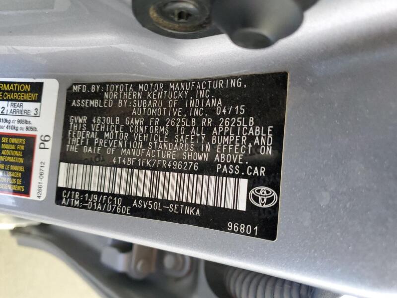 2015 TOYOTA CAMRY LE - 4T4BF1FK7FR496276 | SeoVin.biz