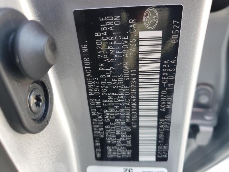 2024 TOYOTA CAMRY SE NIGHT SHADE - 4T1G31AK4RU623411 | SeoVin.biz