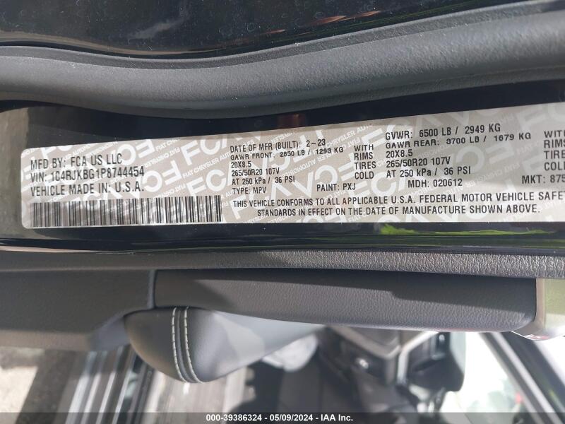 2023 JEEP GRAND CHEROKEE L LIMITED 4X4 - 1C4RJKBG1P8744454 | SeoVin.biz