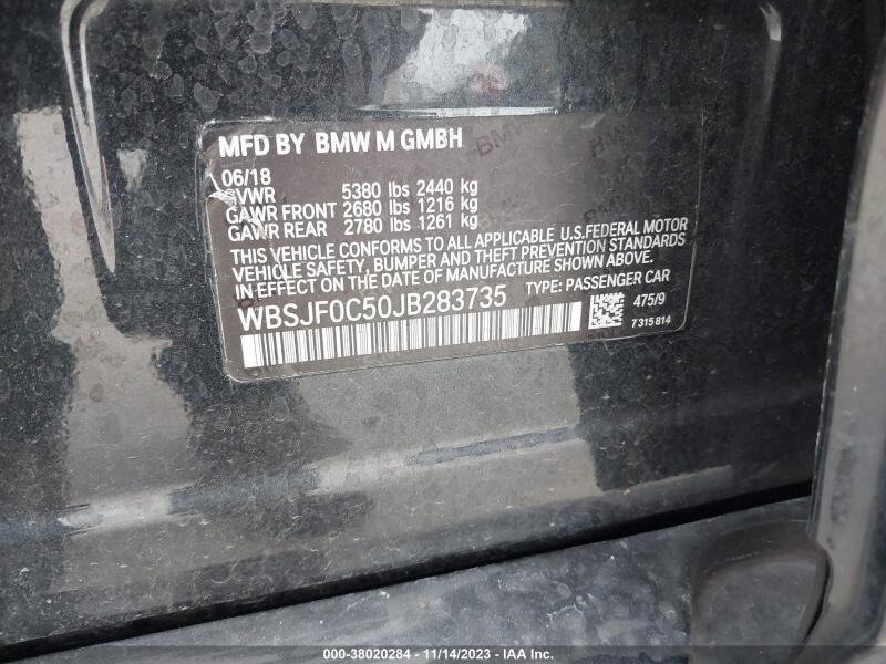 2018 BMW M5 - WBSJF0C50JB283735 | SeoVin.biz