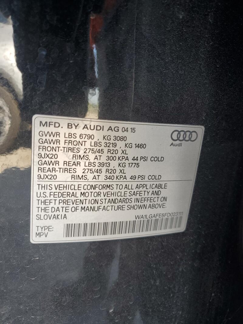 2015 AUDI Q7 PREMIUM PLUS - WA1LGAFE5FD023111 | SeoVin.biz