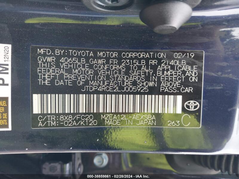 2020 TOYOTA COROLLA SE - JTDP4RCE2LJ005925 | SeoVin.biz