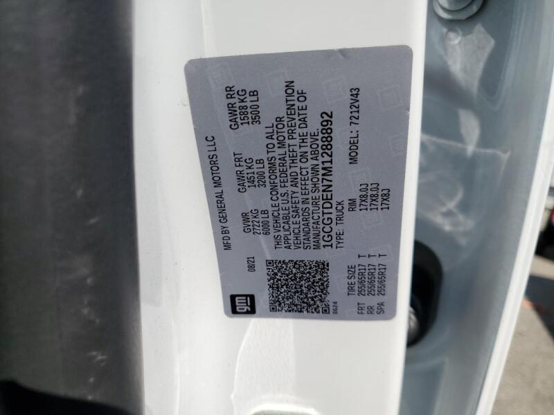 2021 CHEVROLET COLORADO Z71 - 1GCGTDEN7M1288892 | SeoVin.biz